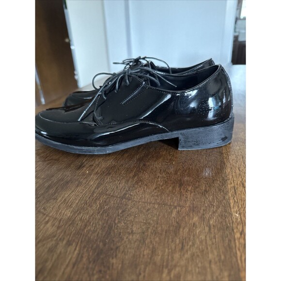 PRONTO UOMO Men’s Black Oxford Patent Leather Tuxedo Dress Shoes US Size 11D - Picture 3 of 7